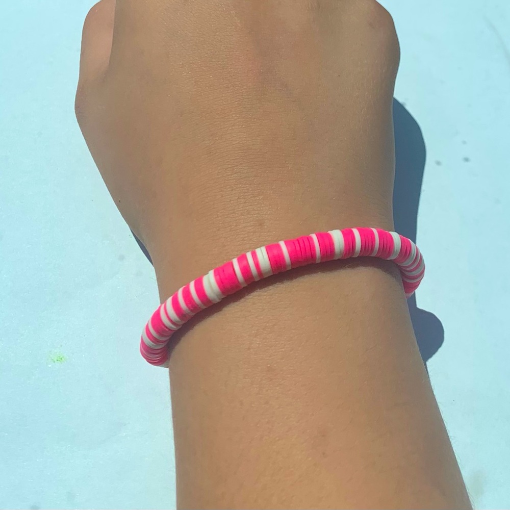 Handmade clay bead, bracelet | Barbie |